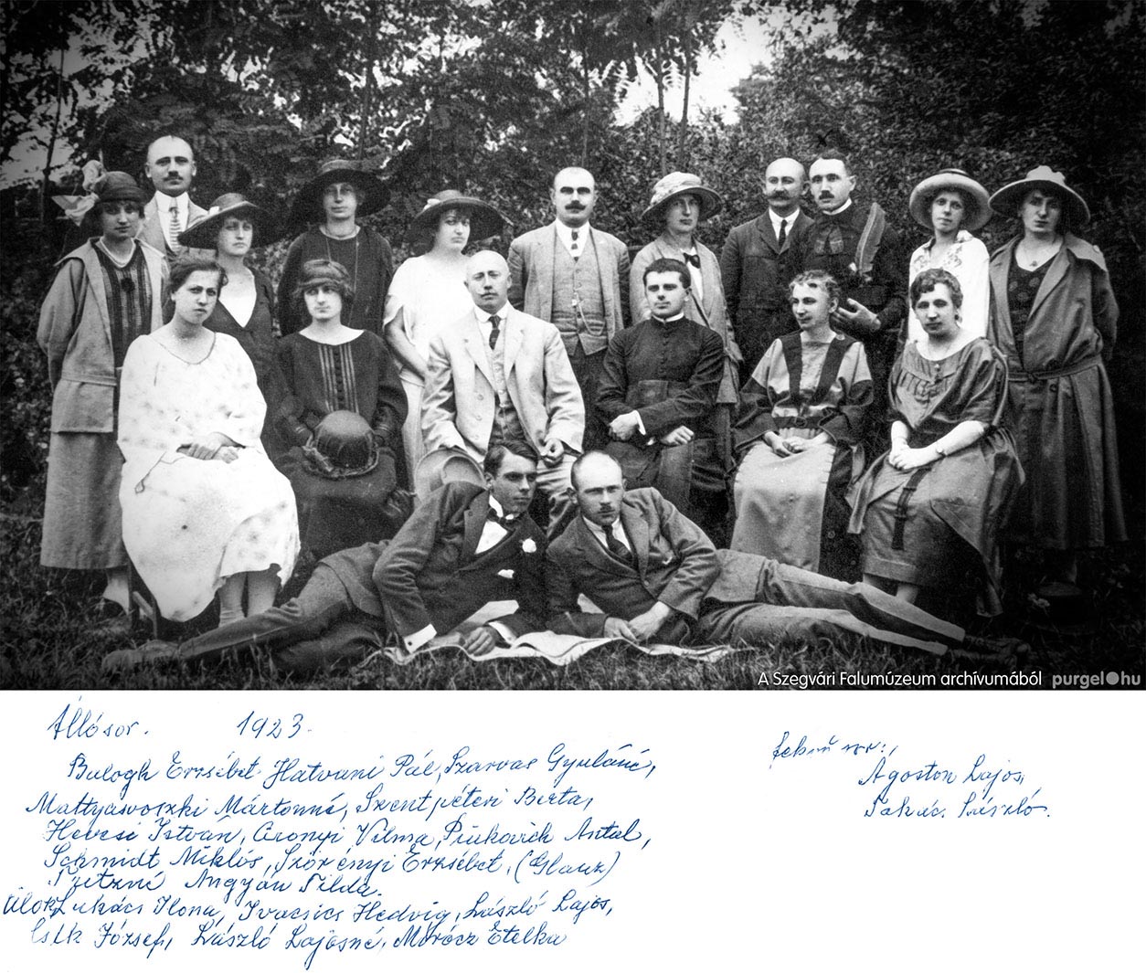 A Szegvári Falumúzeum archívumából – 001 050 Csoportképek - 1923. Balogh Erzsébet, Hatvani Pál, Sz